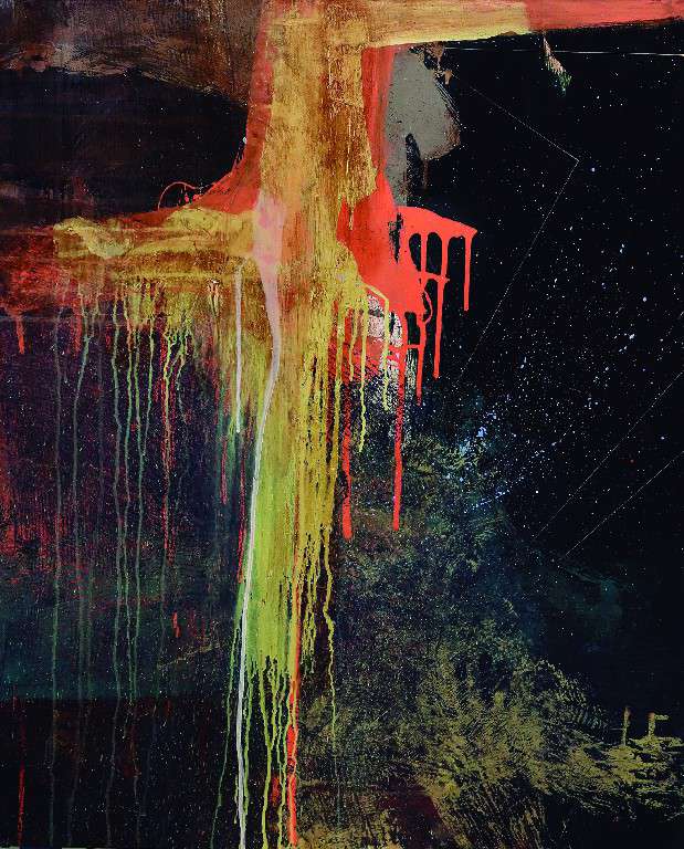 CARTOGRAFÍA DEL ESPACIO NEUTRAL. Samuel Riera, Acrílico sobre lienzo 100 x 80 cm. 2020