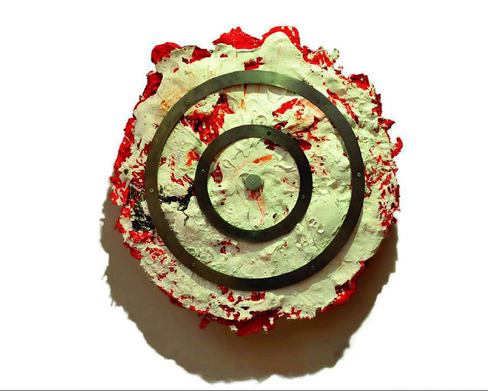 DIANA. Néstor Álvarez, Pintura sólida sobre metal. 75 cm diámetro 2014