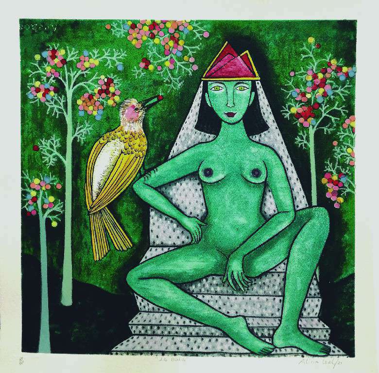 LA BODA. Alicia Leal. Serigrafía, 50 x 50 cm. 2021