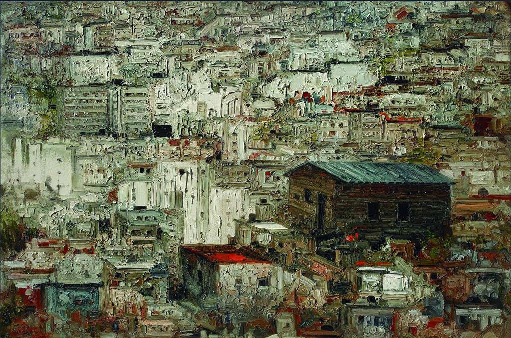 LA CASA CERRADA. Javier Barreiro. Óleo sobre lienzo, 120 x 86 cm. 2021