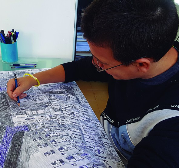 LAZARO ANTONIO MARTINEZ DURÁN: La Habana, Cuba, 1983. Artista autodidacta cuya obra se encuentra dentro de lo que se conoce como Art Brut. Comenzó a dibujar desde joven. Forma parte del proyecto Riera Studio.