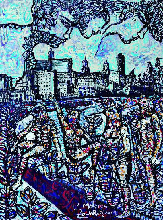 MALECÓN. Zaida del Río. Acrílico sobre tela, 2019