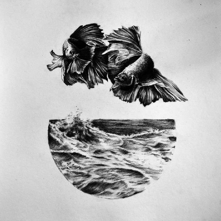 NO HAY NÉCTAR PARA DERROTADOS. Daniel Madruga. Carboncillo sobre cartulina, 30 x 30 cm. 2019