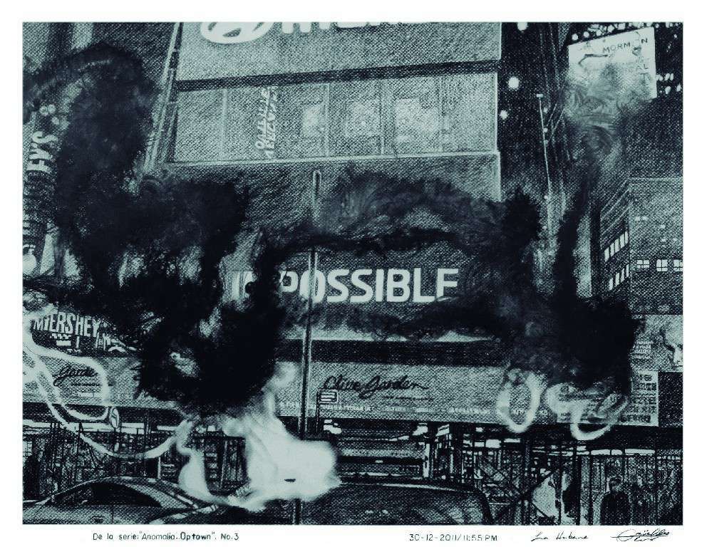 OP TOWN. Douglas Argüelles. Dibujo, grafito sobre cartulina, 78 x 52 cm. 2011