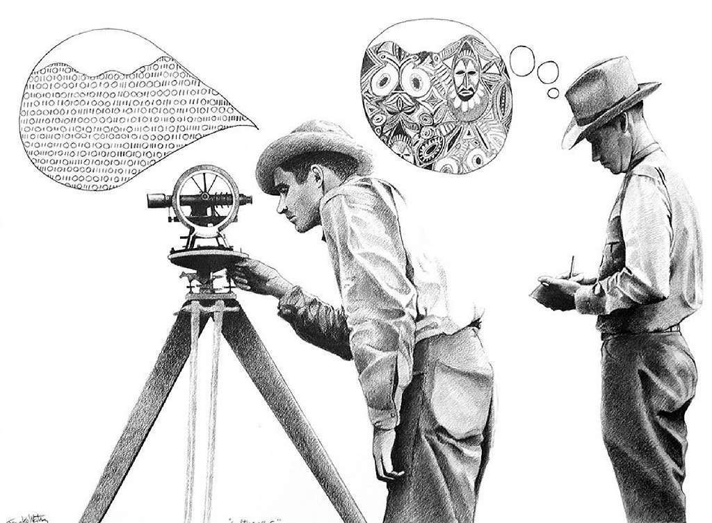 SOFTWARE NO. 8. Frank Martínez, De la serie Base de Datos Carbón sobre cartulina 75 x 55 cm. 2005